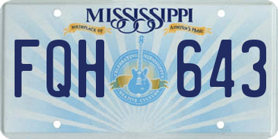MS license plate FQH643