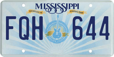 MS license plate FQH644