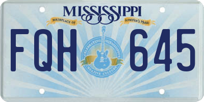 MS license plate FQH645