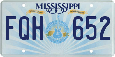 MS license plate FQH652
