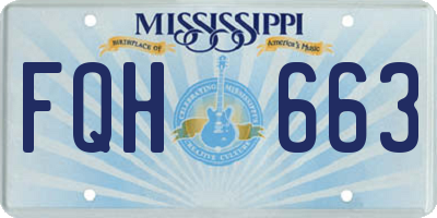 MS license plate FQH663