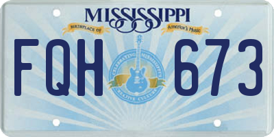 MS license plate FQH673