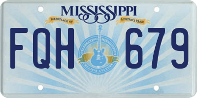 MS license plate FQH679