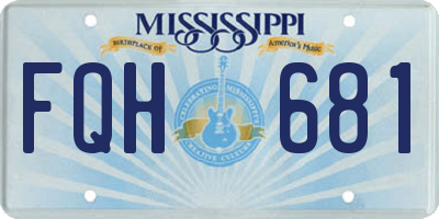 MS license plate FQH681