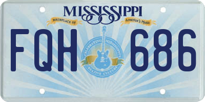 MS license plate FQH686