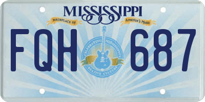 MS license plate FQH687