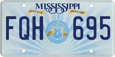 MS license plate FQH695