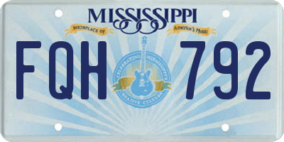 MS license plate FQH792