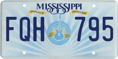MS license plate FQH795