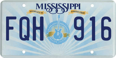 MS license plate FQH916