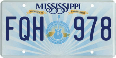 MS license plate FQH978