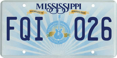 MS license plate FQI026