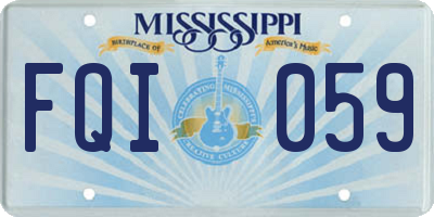 MS license plate FQI059