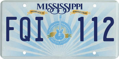 MS license plate FQI112