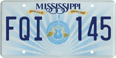 MS license plate FQI145