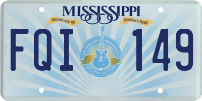 MS license plate FQI149