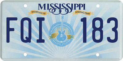MS license plate FQI183