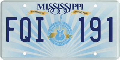 MS license plate FQI191