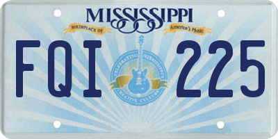MS license plate FQI225