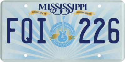 MS license plate FQI226