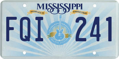 MS license plate FQI241