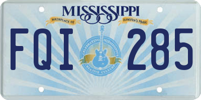 MS license plate FQI285