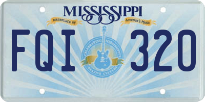 MS license plate FQI320