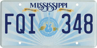 MS license plate FQI348