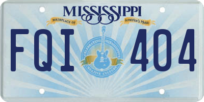 MS license plate FQI404