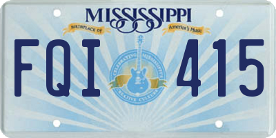 MS license plate FQI415