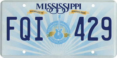 MS license plate FQI429