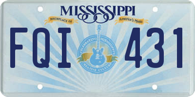 MS license plate FQI431