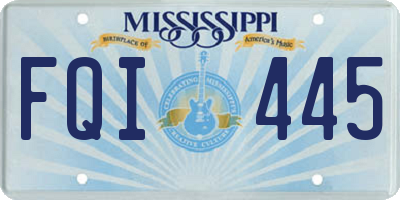 MS license plate FQI445