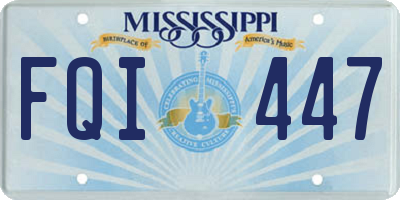 MS license plate FQI447