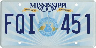 MS license plate FQI451