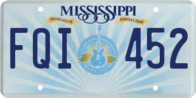 MS license plate FQI452