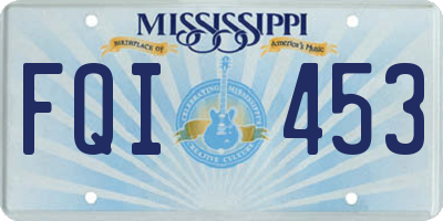 MS license plate FQI453
