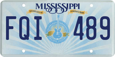 MS license plate FQI489