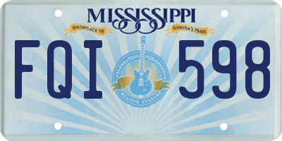 MS license plate FQI598