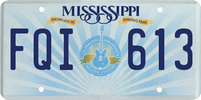 MS license plate FQI613