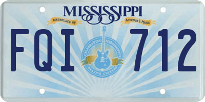MS license plate FQI712