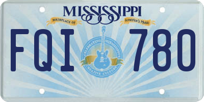 MS license plate FQI780