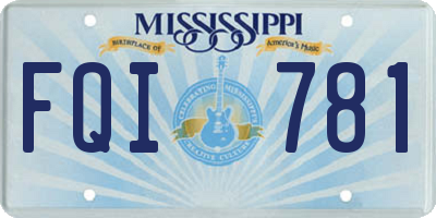 MS license plate FQI781