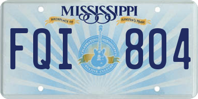 MS license plate FQI804