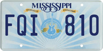 MS license plate FQI810