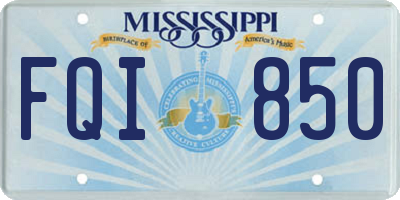 MS license plate FQI850