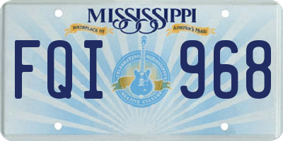 MS license plate FQI968