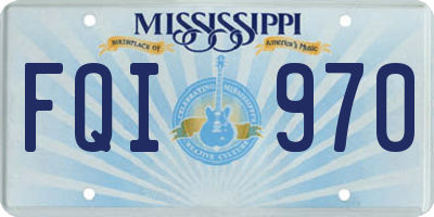 MS license plate FQI970