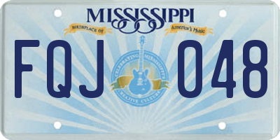 MS license plate FQJ048