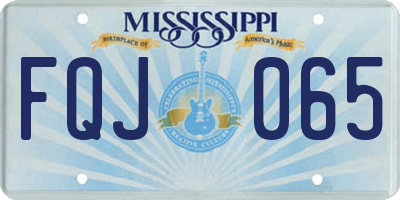 MS license plate FQJ065